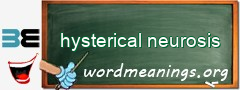 WordMeaning blackboard for hysterical neurosis